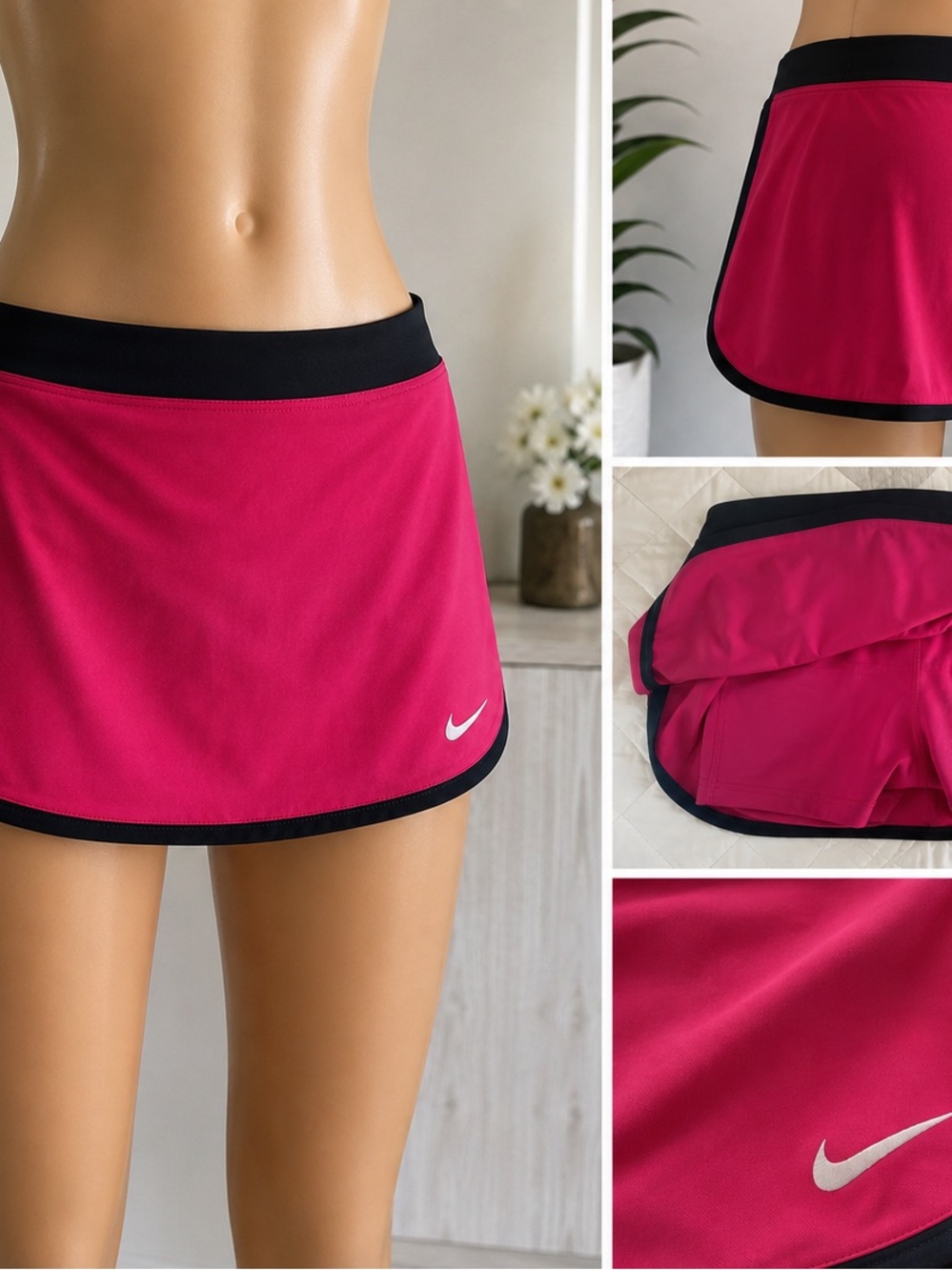 Nike Women’s Hot Pink Athletic Skort with Black Trim